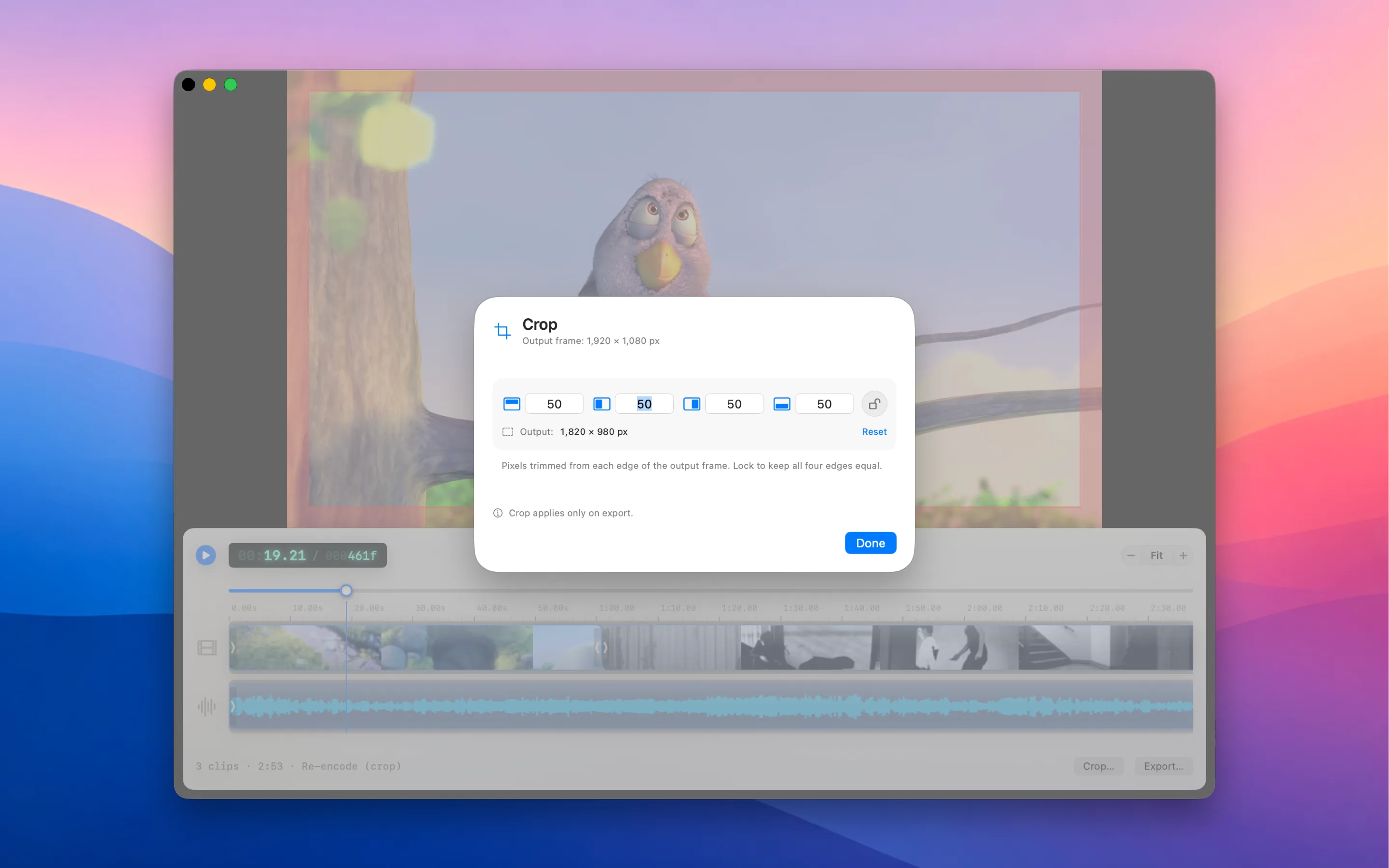 ChopShop editing controls