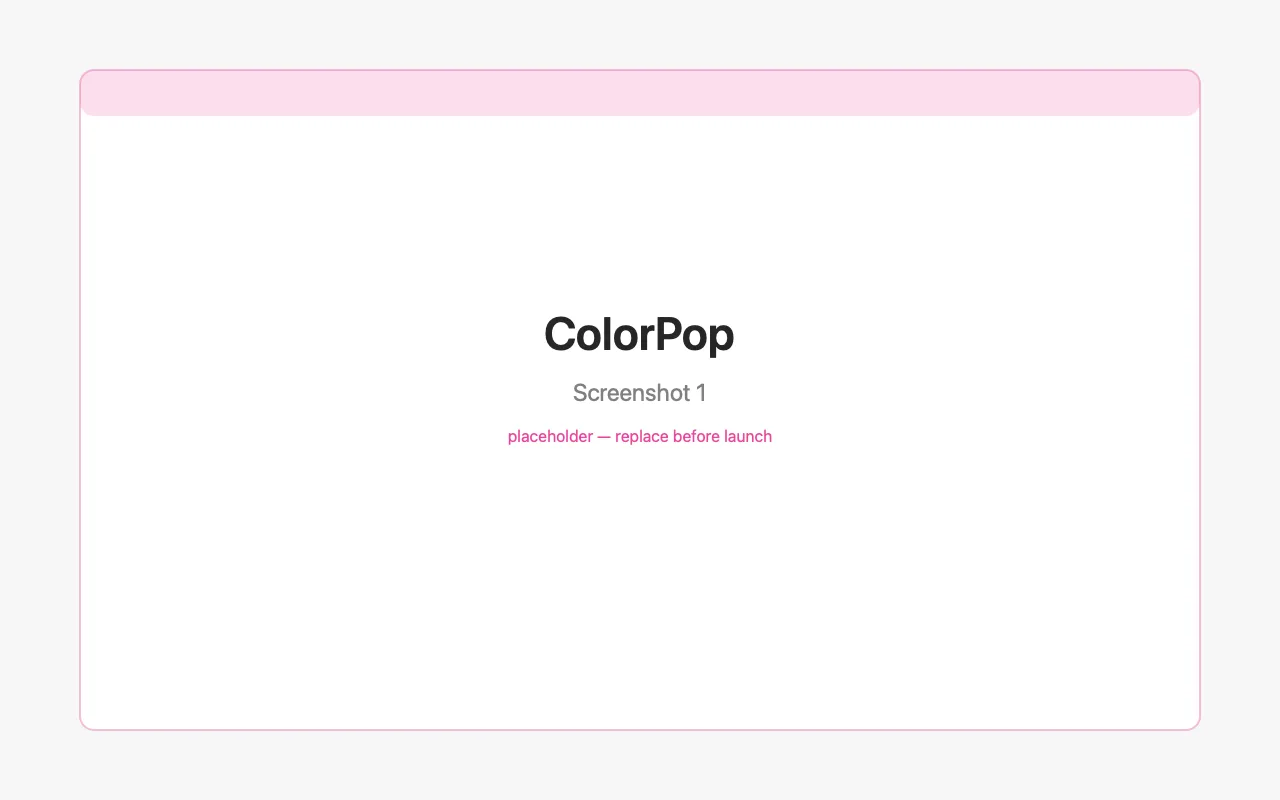 ColorPop&rsquo;s popover showing Recents, with a picked color selected and its values, contrast and scale in the details pane