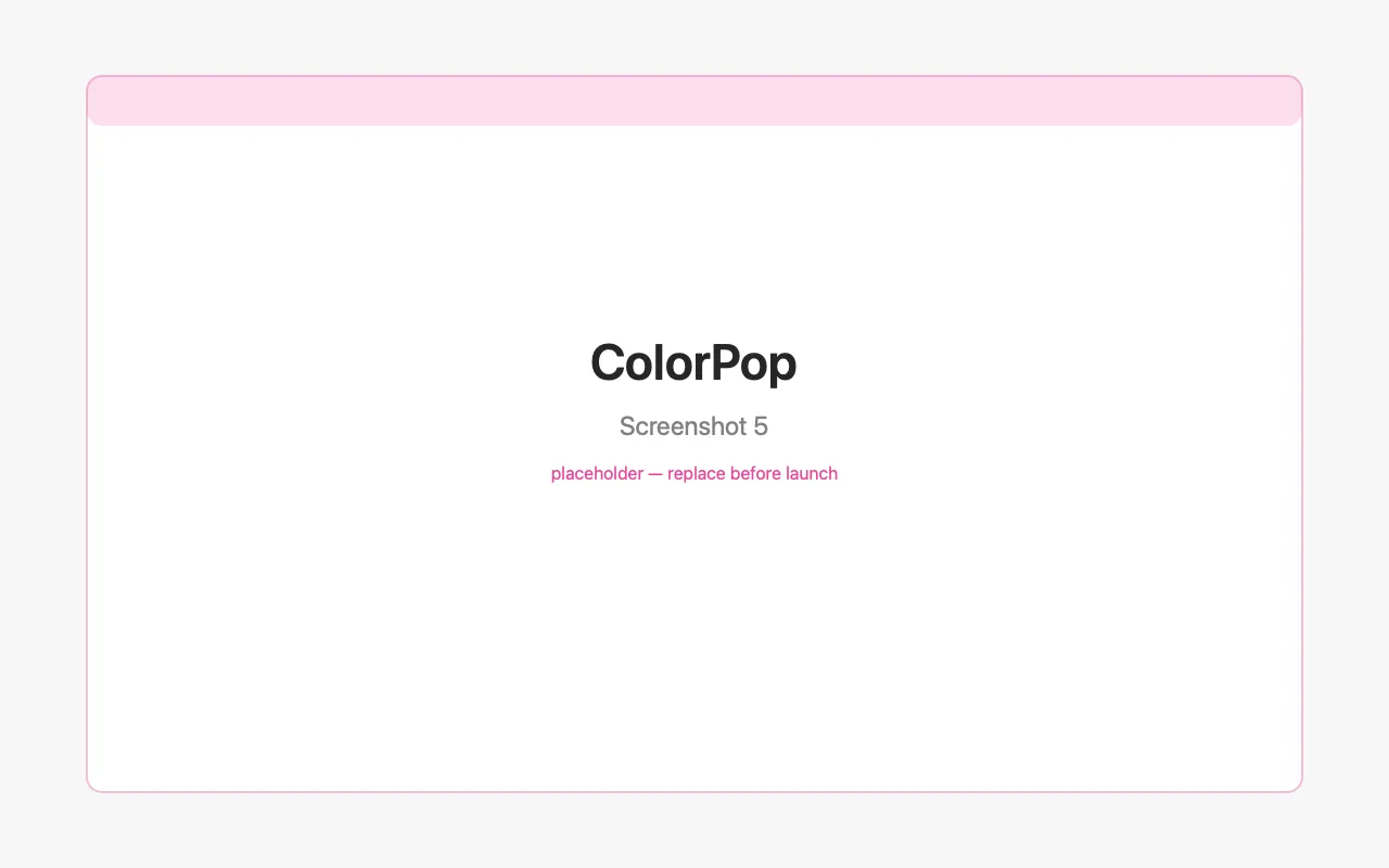 ColorPop&rsquo;s settings, showing the two shortcuts and the automatic naming option