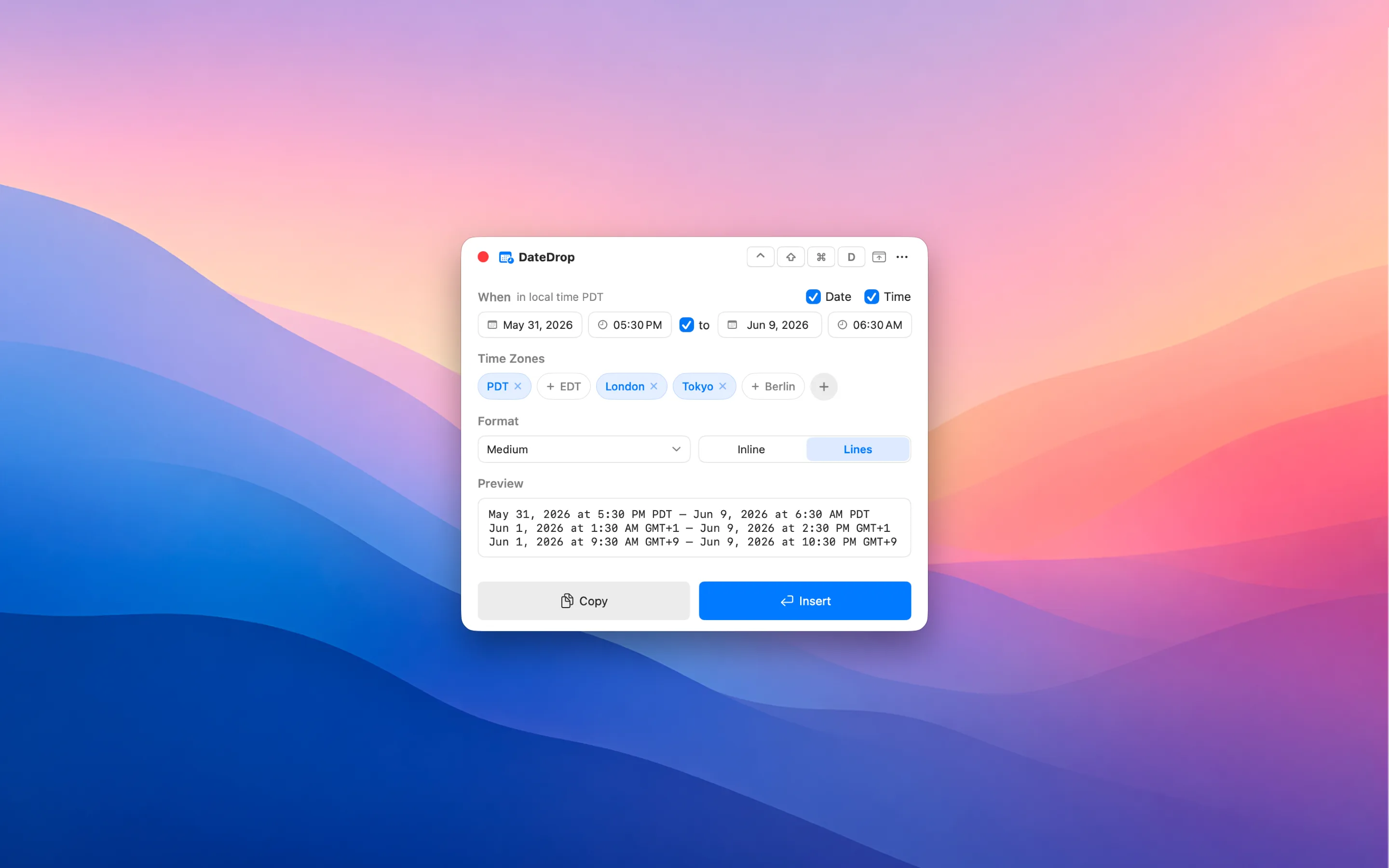 DateDrop screenshot 1