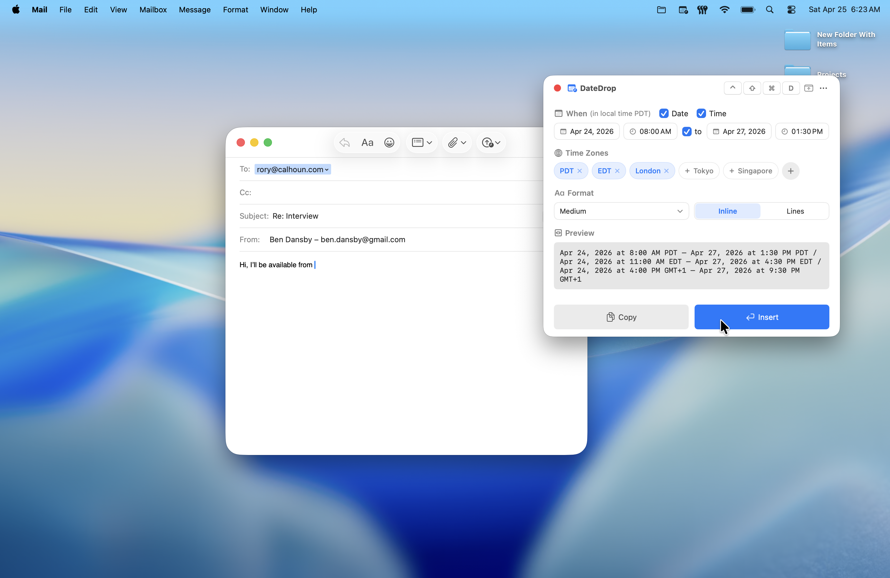 DateDrop screenshot 1