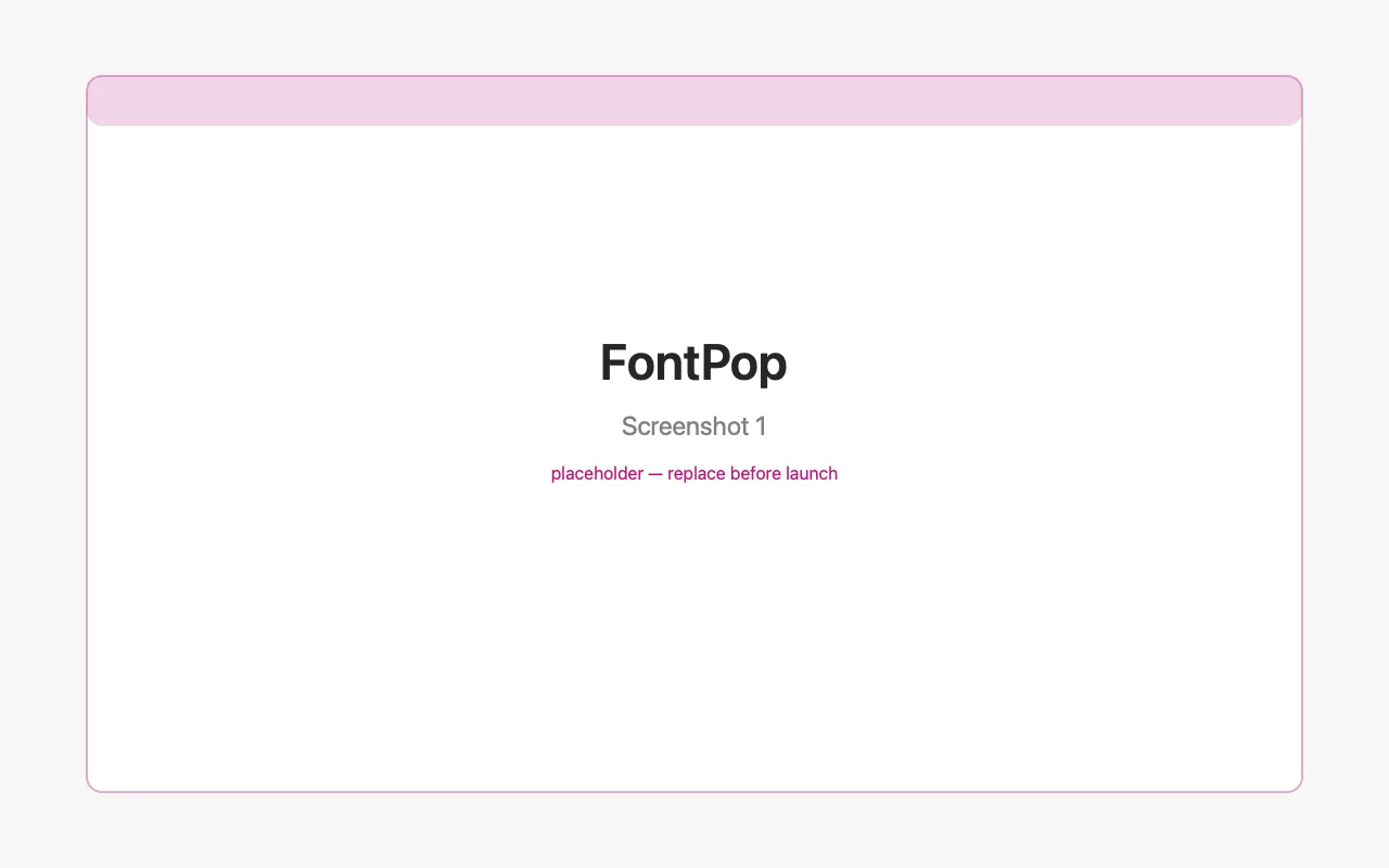The picker in its popover, showing installed and Google fonts in one list with the sample text rendered in each