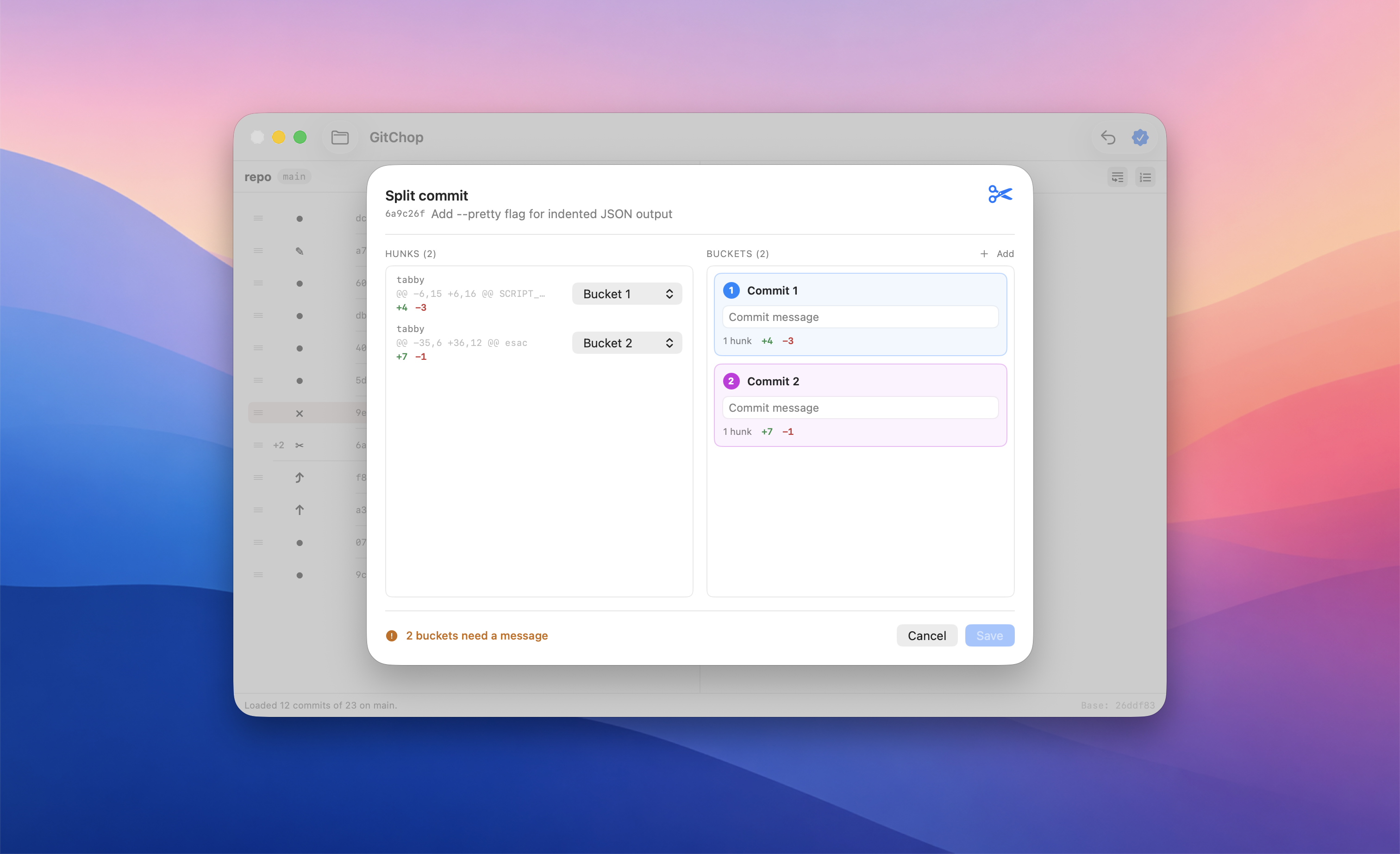 GitChop screenshot 1