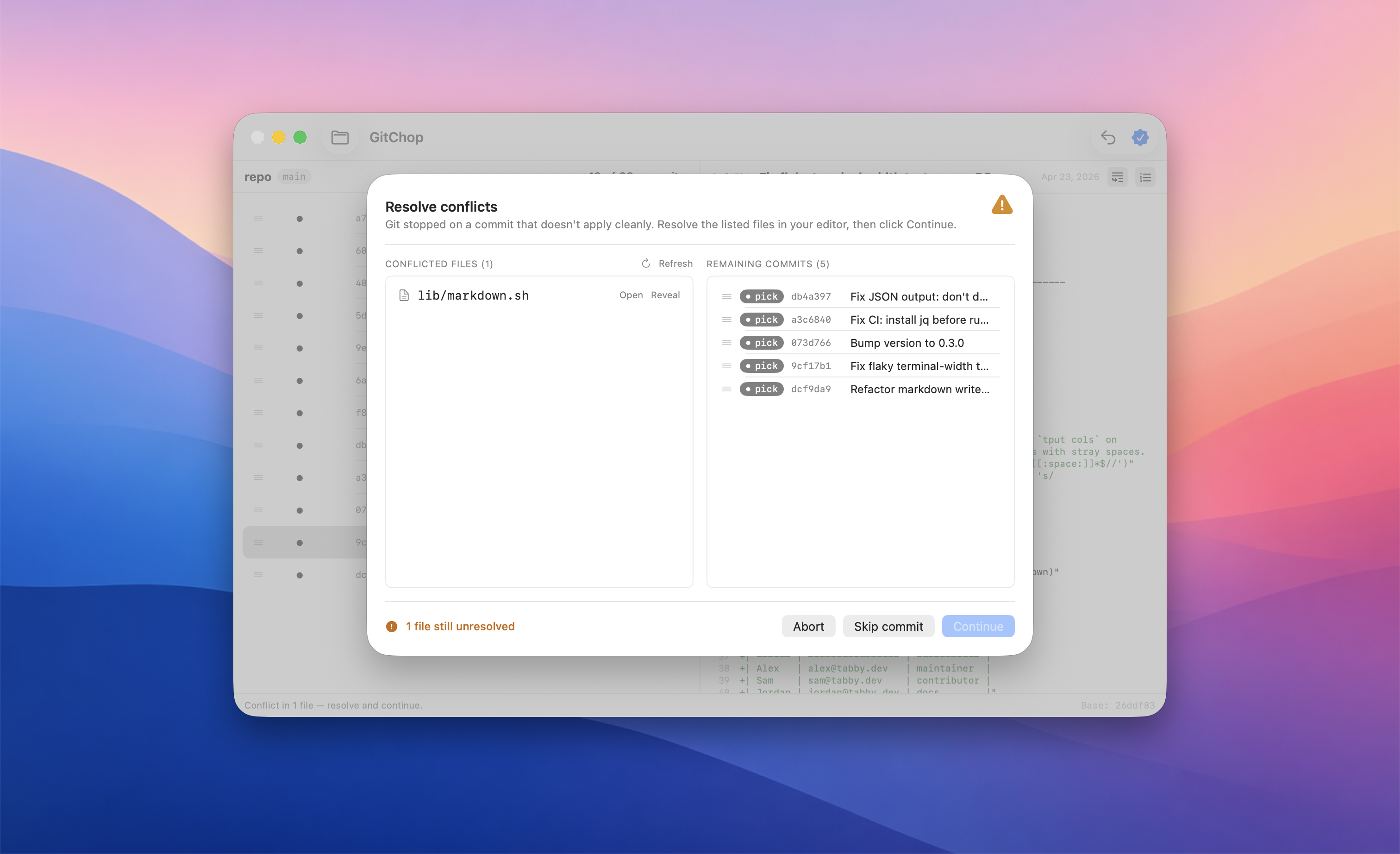 GitChop screenshot 4