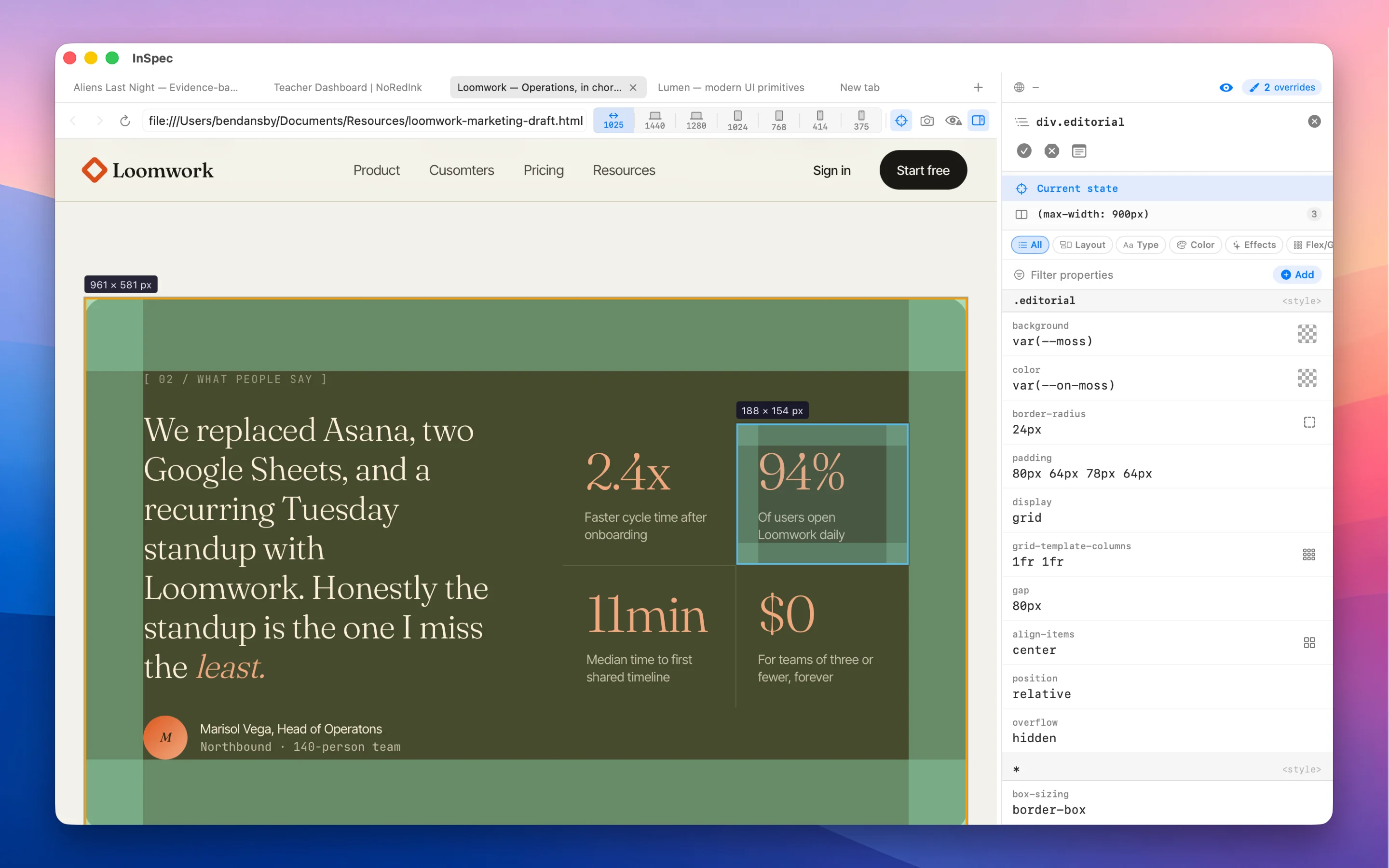 InSpec screenshot 1