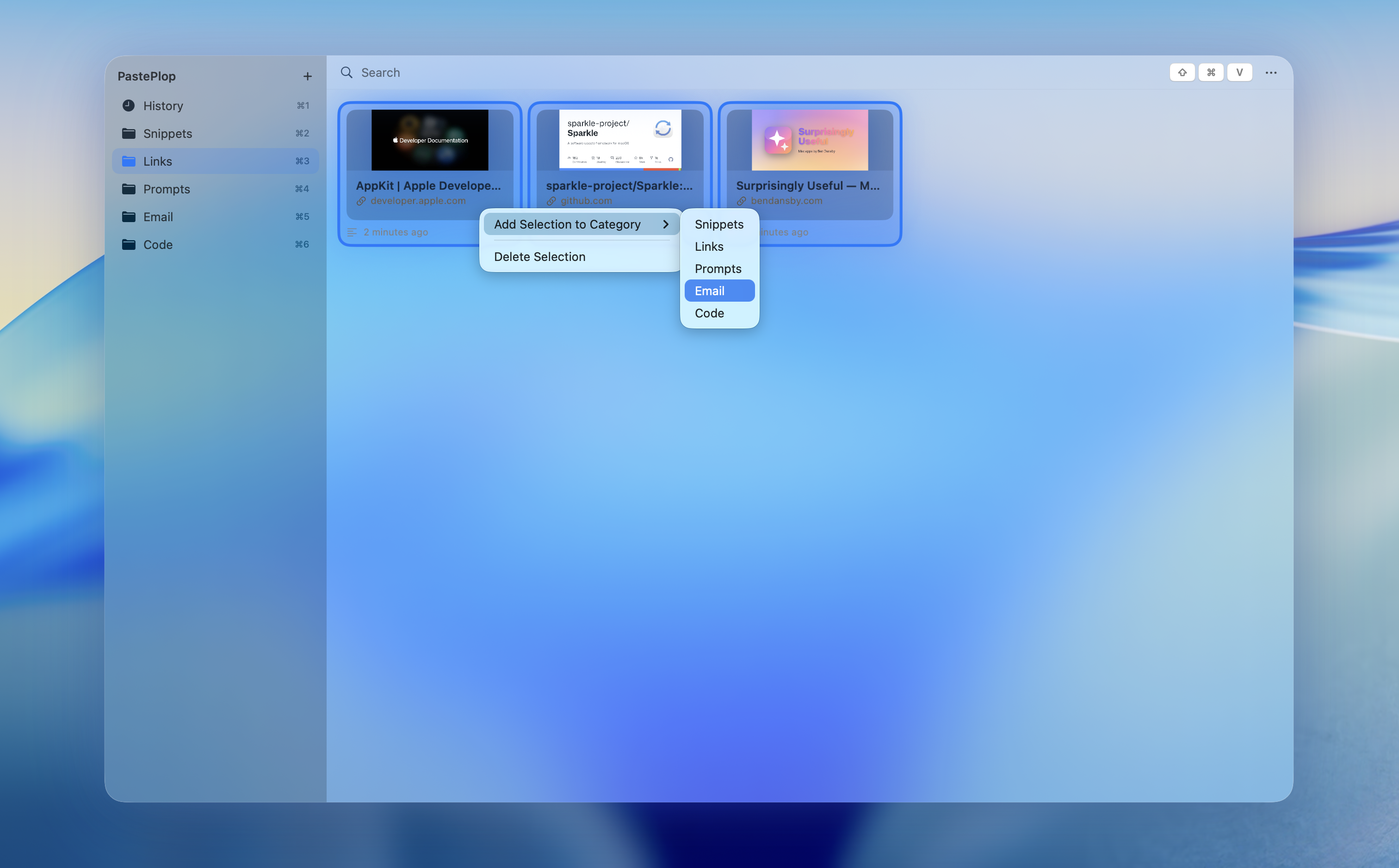 PastePlop screenshot 2