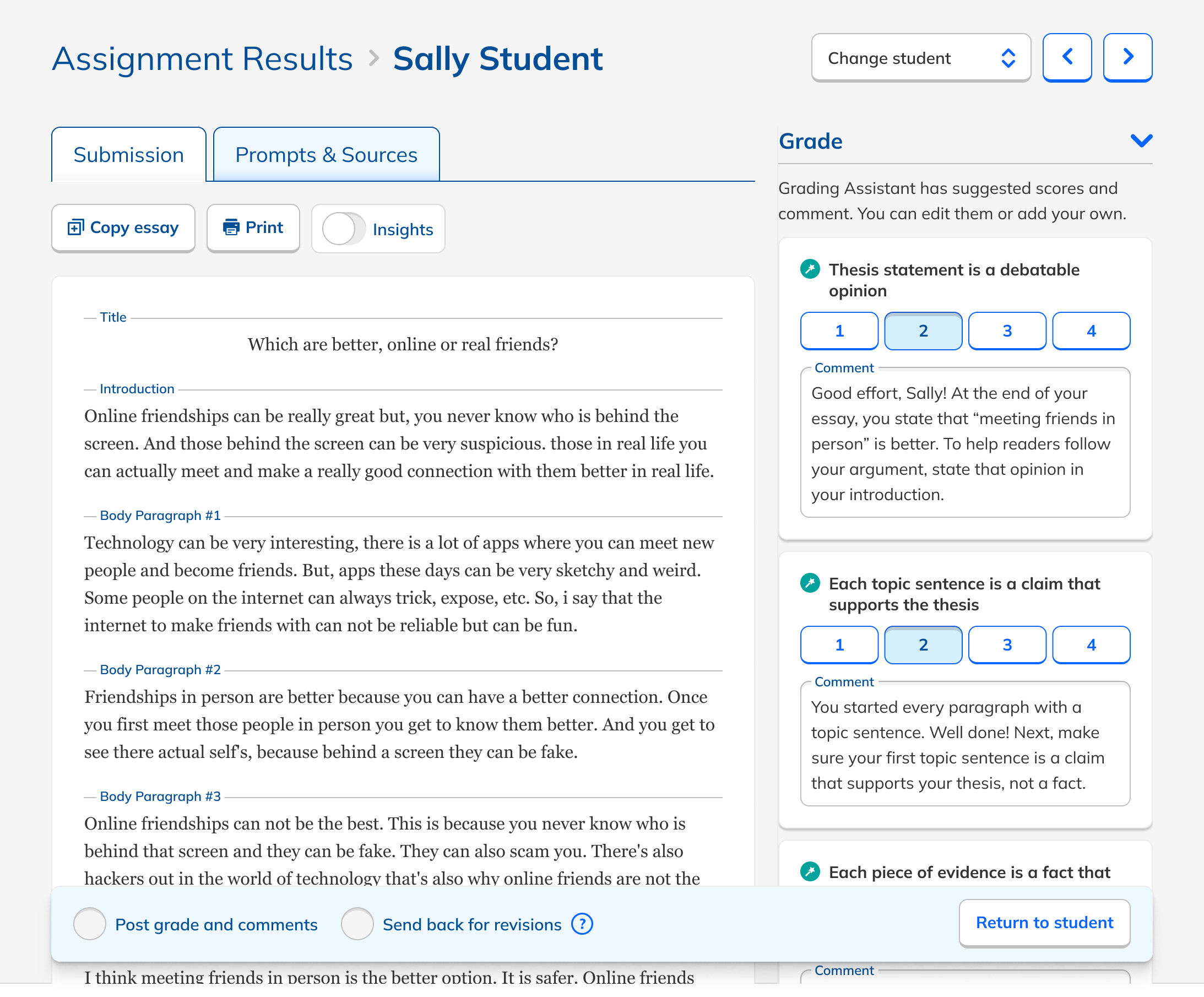 Grading Assistant conclusion
